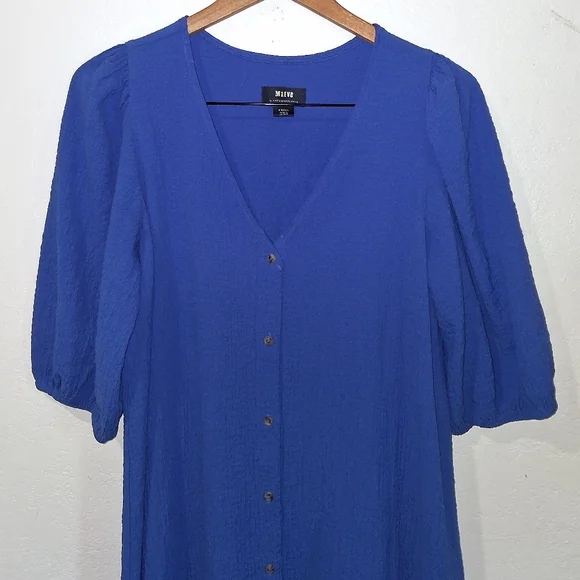 ANTHRO' MAEVE Blue Scarletta Dress - Picture 4 of 8